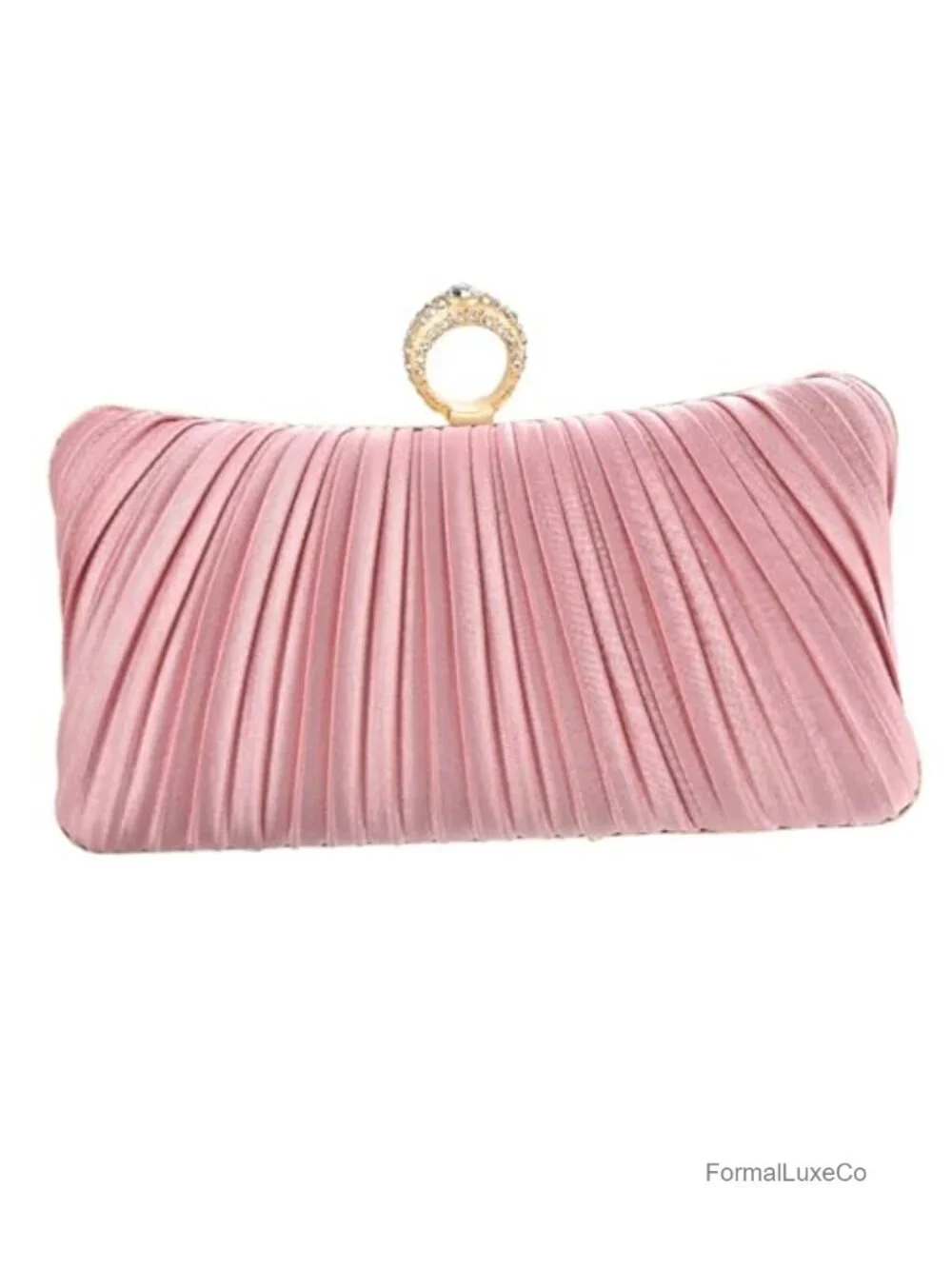 Silk Evening Clutch with Chain Strap Convertible Crossbody Wedding Party Purse